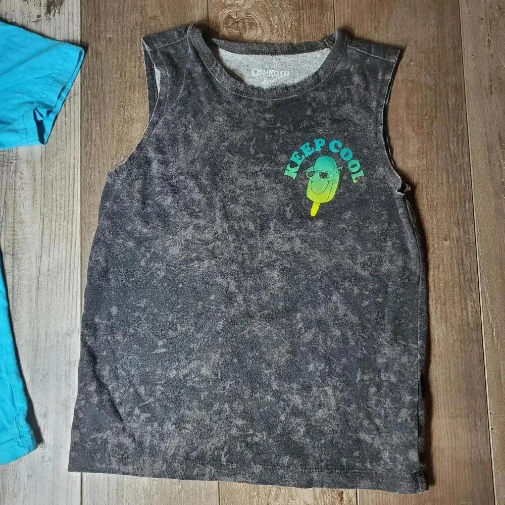 4T Boys Casual Cotton Tops Clothing Bundle | OshKosh B'Gosh Justice League